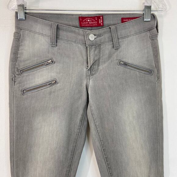 Lucky Brand Gray Charlie Super Skinny Jeans - Picture 4 of 9